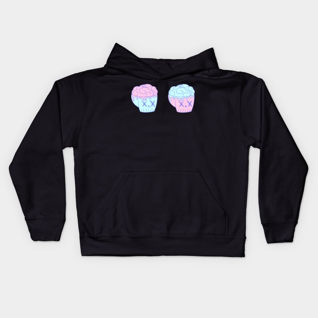 Pastel Skulls Kids Hoodie by Sleepy Buni